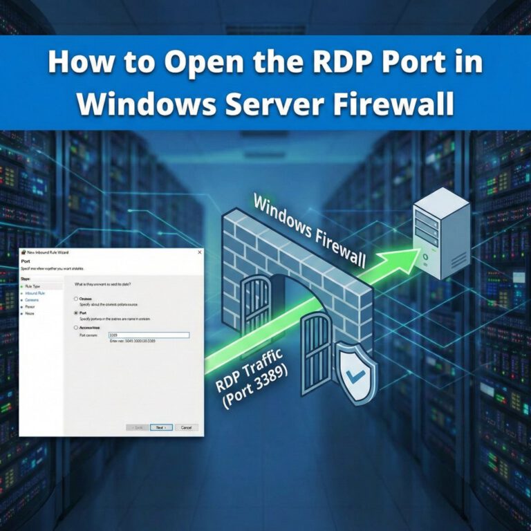 How to Open the RDP Port in Windows Server Firewall