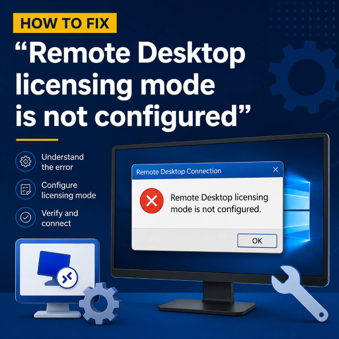 How to Fix the Remote Desktop licensing mode is not configured Error