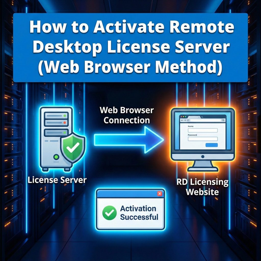 How to Activate Remote Desktop License Server (Web Browser Method)
