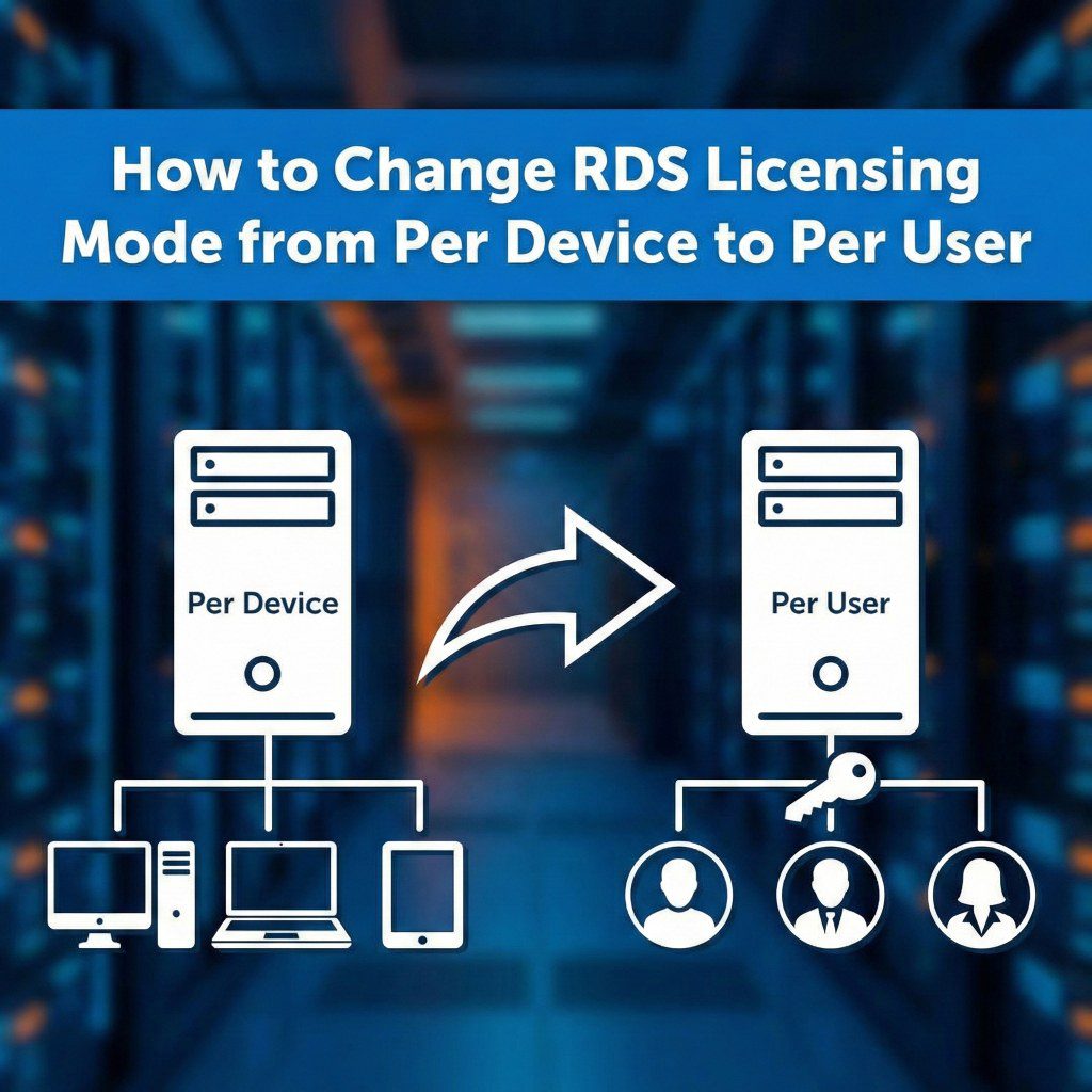 How to Change RDS Licensing Mode from Per Device to Per User