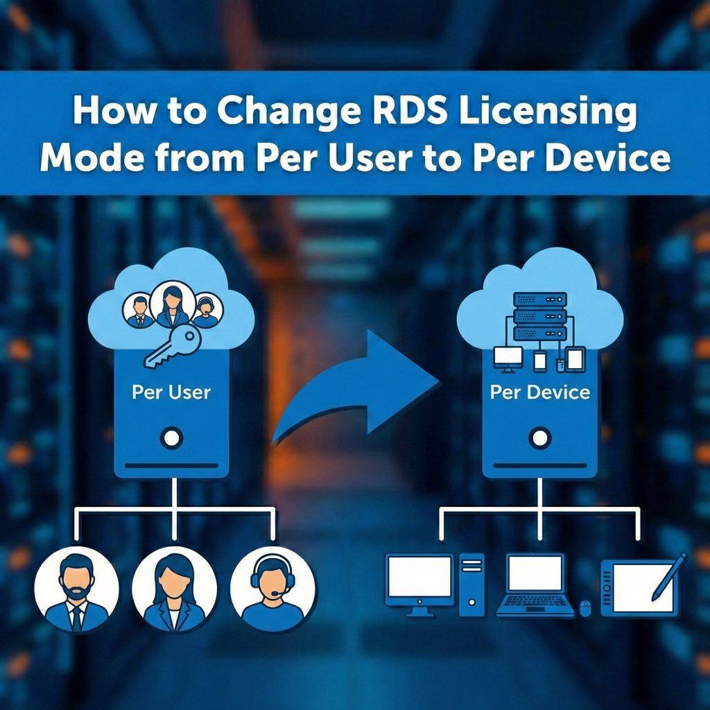 How to Change RDS Licensing Mode from Per User to Per Device