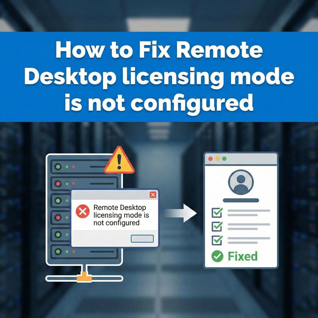 How to Fix Remote Desktop licensing mode is not configured