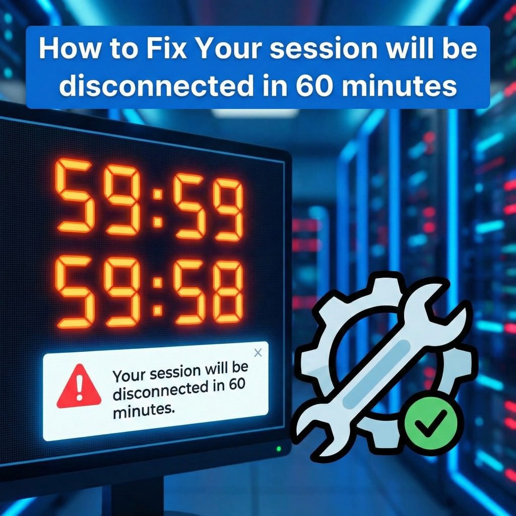 How to Fix Your session will be disconnected in 60 minutes