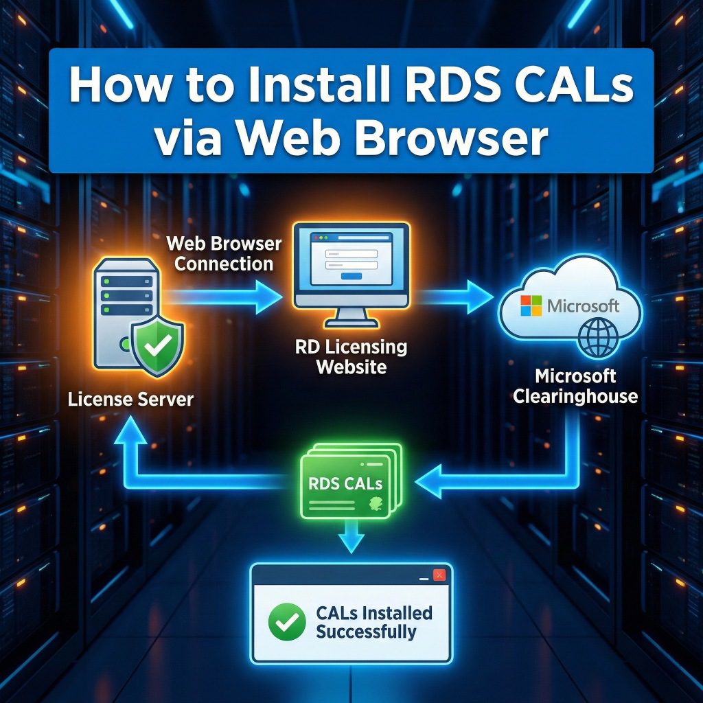 How to Install RDS CALs via Web Browser