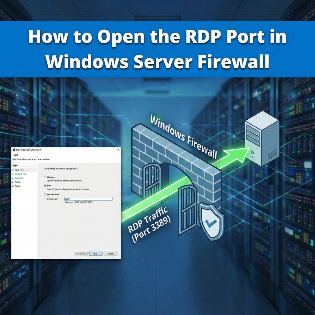 How to Open the RDP Port in Windows Server Firewall
